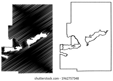 Green Lake County, State Of Wisconsin (U.S. County, United States Of America, US) Map Vector Illustration, Scribble Sketch Green Lake Map