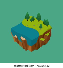 Green Lake Island Isometric