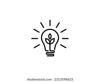 green lamp hand drawn icon design