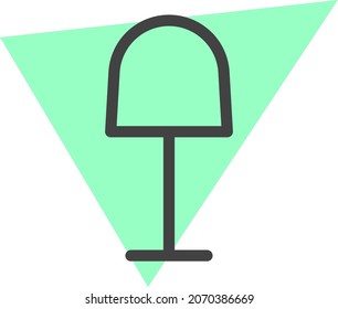 Green lamp, illustration, vector, on a white background.