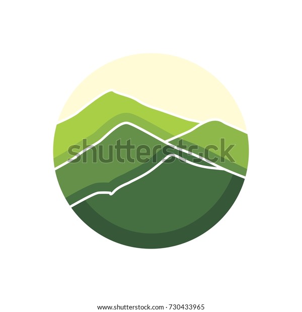 Green Landscape Landmark Logo Template Stock Vector (Royalty Free ...