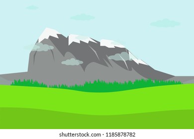 Green landscape mountains