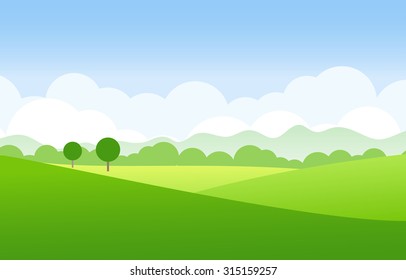 green landscape vector