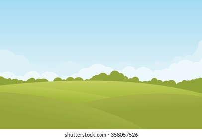 Green landscape vector