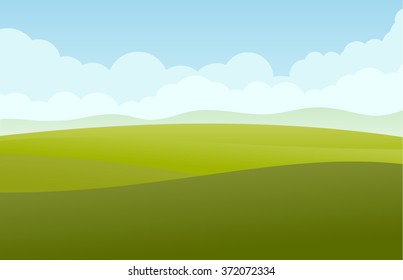 Green landscape vector