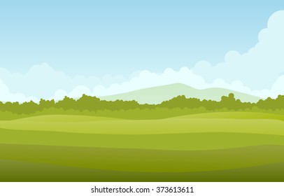 Green landscape, vector