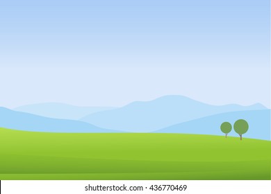 Green landscape vector