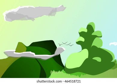 green landscape vector