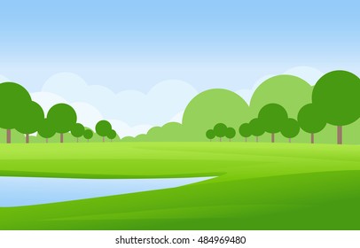Green Landscape Vector