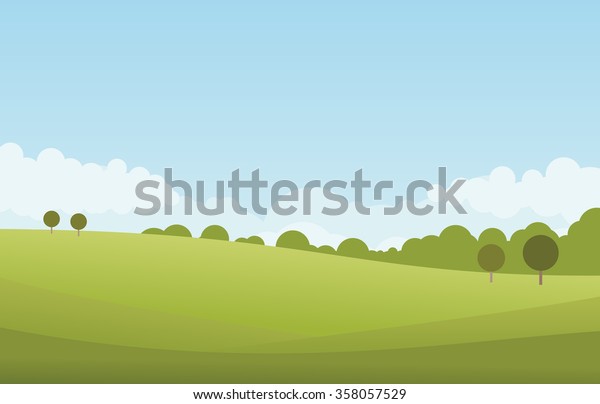 Green Landscape Vector Stock Vector (Royalty Free) 358057529 | Shutterstock