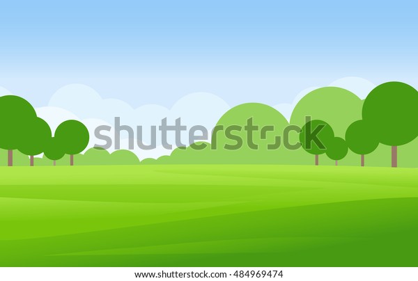 Green Landscape Vector Stock Vector (Royalty Free) 484969474