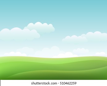 Green landscape. Vector illustration