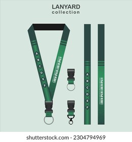 Green Lanyard Template Set for All Company