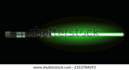 Green laser sword. Vector illustration. Vector illustration EPS10.