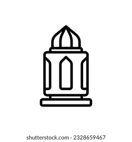 Green Latern Outline Icon Vector Illustration