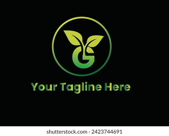 Green And Latter Combination Logo Design And Beautiful Color.