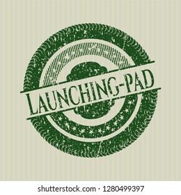 Green Launching-pad distressed grunge stamp