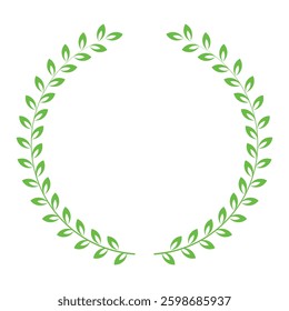 green laurel wealth silhouette, icon 