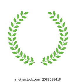 green laurel wealth silhouette, icon 