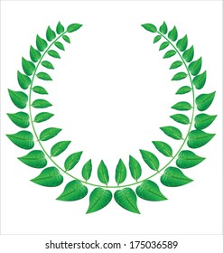 Green laurel wreath
