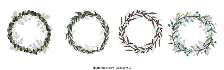 Green laurel wreaths vector eps 10. laurel wreath set. Laurel Wreaths Vector
