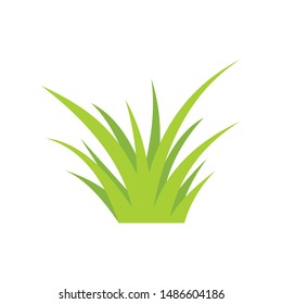 Vektorillustration-Design-Vorlage für grünes Rasengras. Einzeln auf weißem Hintergrund. 
