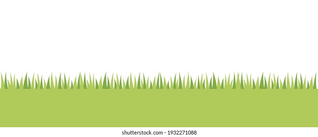 Green lawn grass on white background vector.