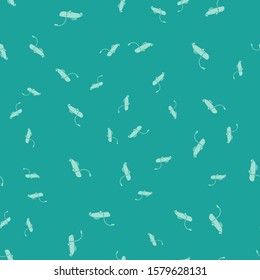 Green Lawn mower icon isolated seamless pattern on green background. Lawn mower cutting grass.  Vector Illustration
