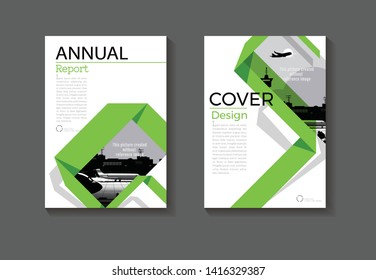 green layout  abstract background modern cover design modern book Brochure template,annual report, magazine and flyer Vector a4