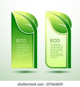 Green layout design template eco concept vector illustration