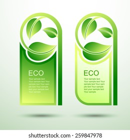 Green layout design template eco concept vector illustration