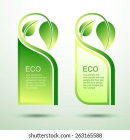 Green layout design template eco concept vector illustration