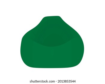 Green lazy bag. vector illustration