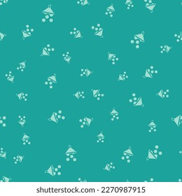 Green Lead management icon isolated seamless pattern on green background. Funnel with money. Target client business concept.  Vector