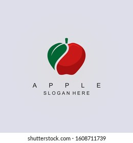 Green And Leaf  abstract apple logo design vector illustration design template