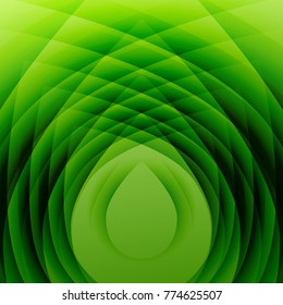 Green leaf abstract background vector illustration.