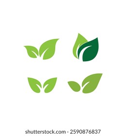 green leaf abstract beauty logo