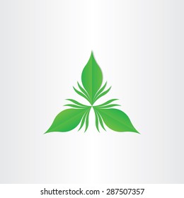 green leaf abstract vector symbol design