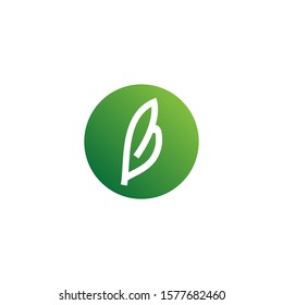 Green leaf B letter logo design template. Business logo design.icon, Company logo design.3d, abstract, colorful gradient modern creative professional design for your business with commercial licence.