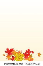 BeigeVector de fondo de hoja verde. Plantilla Floral de noviembre. La Decoración Amarilla Sale. Textura de follaje de septiembre.