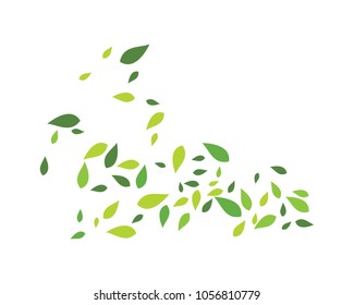 green leaf background, ecology nature element vector icon