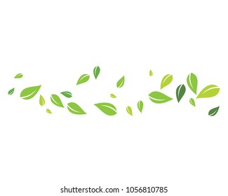 green leaf background, ecology nature element vector icon