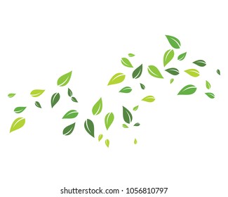 green leaf background, ecology nature element vector icon