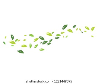 green leaf background ecology nature element vector icon