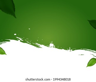 Green leaf background vector design