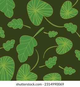 
Green leaf background vector drawing