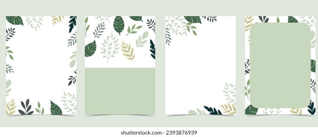 fondo de hoja verde. ilustración vectorial para postal,invitación