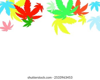 Green Leaf Background White Vector. Plant Paper Texture.  Monochrome artistic floral collection.