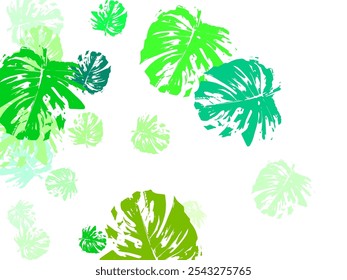 Green Leaf Background White Vector. Plant Paper Texture.  Stylish tree foliage vector september seasonal background.