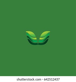 green leaf and beauty logo